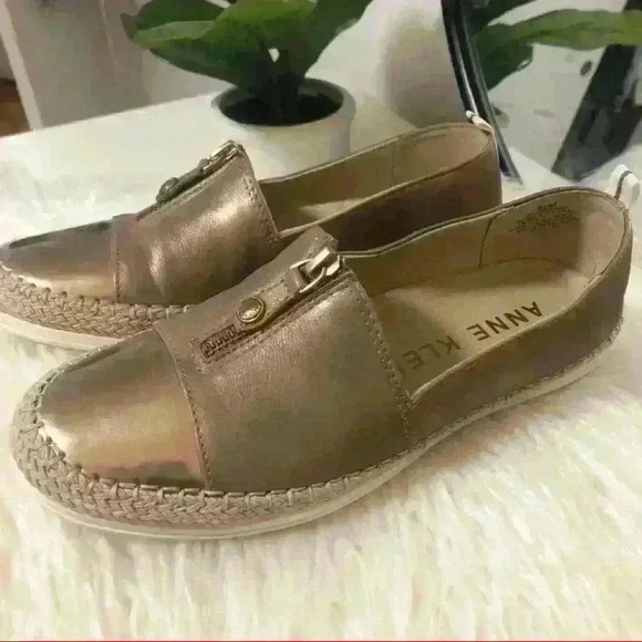 Anne Klein Flex Gold Metallic Espadrilles - Picture 2 of 11
